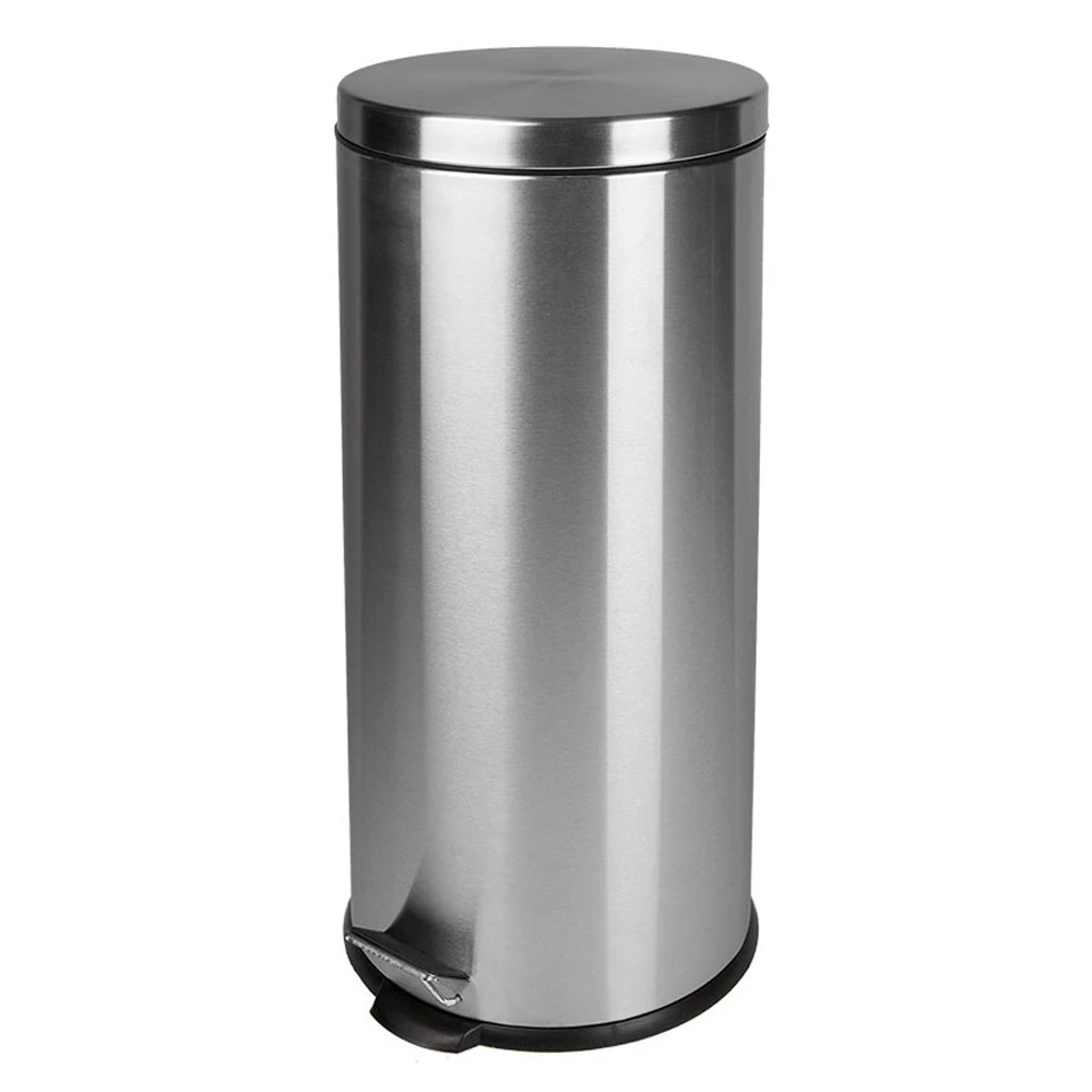 Poubelle Grise à Pédale Ronde 30 L 2 Poubelle Grise à Pédale Ronde 30 L – Image 2