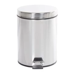 Poubelle Ronde Gris Métallisé 5 L