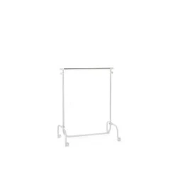 Portant à Vêtements TIGER En Métal Chromé Et Blanc