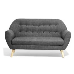 Canapé Joseph Gris Anthracite 2 Personnes