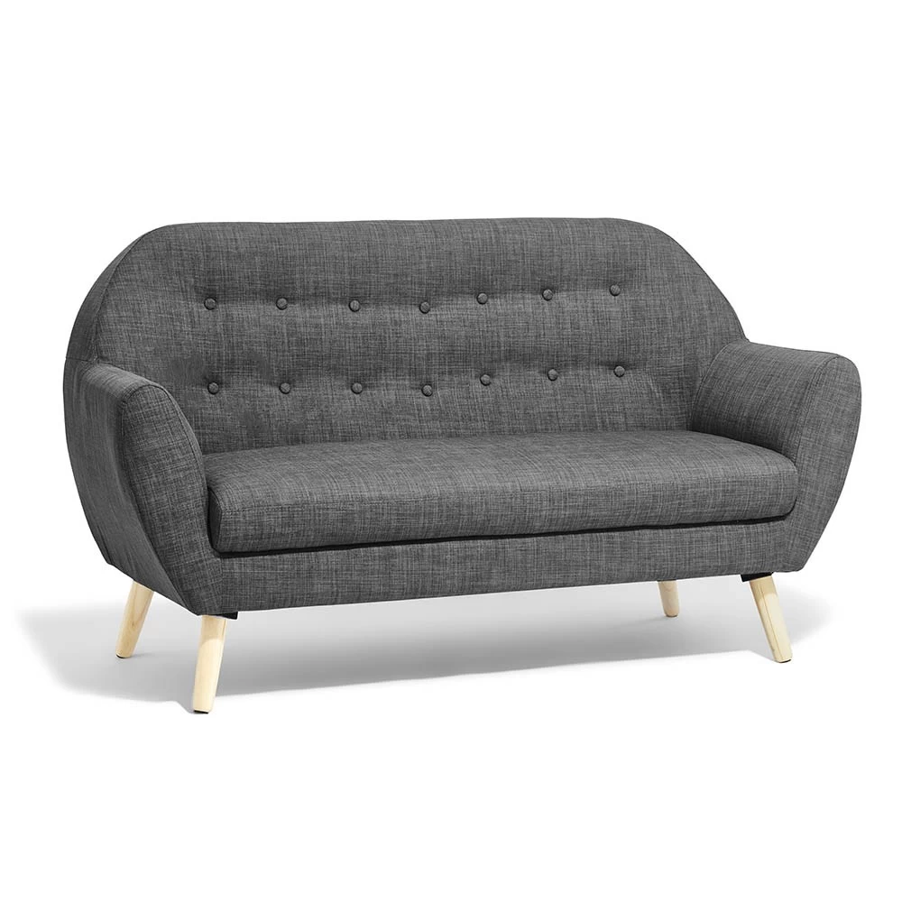 Canapé Joseph Gris Anthracite 2 Personnes 4 Canapé Joseph Gris Anthracite 2 Personnes – Image 4