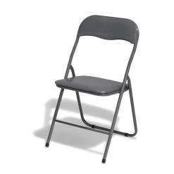 Chaise Pliante Tracy Métal Gris Anthracite