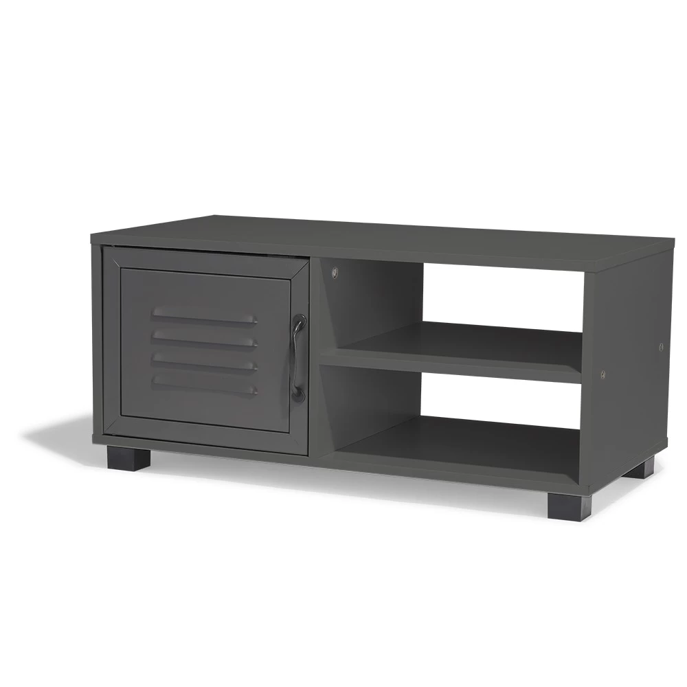 Table Basse Gris Anthracite Brooklyn 1 Porte Et 2 Niches 3 Table Basse Gris Anthracite Brooklyn 1 Porte Et 2 Niches – Image 3