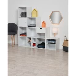 Structure Cubox 2 Cases 35x30x70cm Bois Blanc 7 Structure Cubox 2 Cases 35x30x70cm Bois Blanc -Vous ne pouvez pas battre les meubles. 445255 morePictures 3