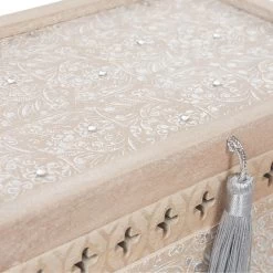 Boîte à Bijoux Rectangulaire Effet Pierre Avec Pompon -Vous ne pouvez pas battre les meubles. 477213 morePictures 3