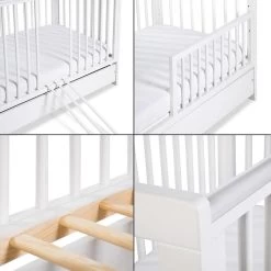 TIMI Lit Bébé Enfant à Barreaux En Bois Avec Sommier Réglable 120X60 + Tiroir Blanc 11 TIMI Lit Bébé Enfant à Barreaux En Bois Avec Sommier Réglable 120X60 + Tiroir Blanc -Vous ne pouvez pas battre les meubles. 487dd6453695ec17e721c6820388f9af none ad282cc5d6a07eb061b31970804a653c ad282cc