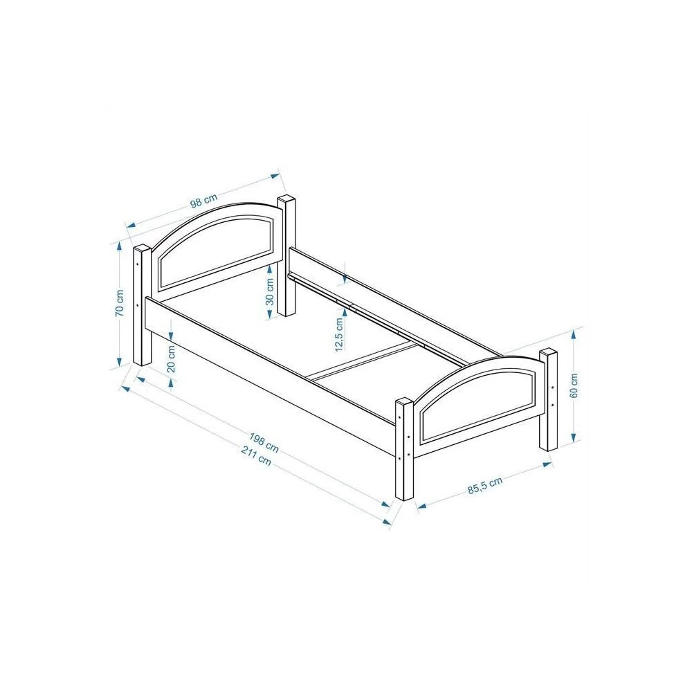 Lit En Pin FLIMS 90 X 200 Cm Lasuré Couleur Hêtre 2 Lit En Pin FLIMS 90 X 200 Cm Lasuré Couleur Hêtre – Image 2