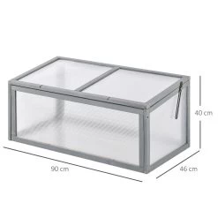 Mini Serre De Jardin Serre à Tomates Dim. 90L X 46l X 40H Cm Toit Ouvrable Panneaux De Polycarbonate Bois Sapin Pré-huilé Gris -Vous ne pouvez pas battre les meubles. 4952cb1ae2cde1f4f55251976b66ced0 none 305877aac8c3d6eeca807bf850a6949f 305877a