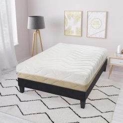 BELLECOUR LITERIE | Matelas Leman 140x200 Cm | Mousse HR Hypersoft | Soutien Mi-Ferme