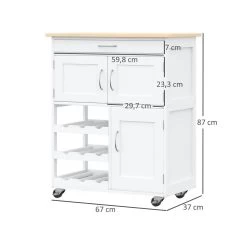 Desserte De Cuisine Multi Rangements 2 Tiroirs 2 Placards Tiroir Casier 9 Bouteilles MDF Blanc Plateau Bois Caoutchouc -Vous ne pouvez pas battre les meubles. 4f362f43906c7f50a3bd34f1120c8345 none 7640586141833d5a398a5699044ed05b 7640586