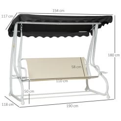 Balancelle De Jardin Convertible 2 Places Grand Confort Toit Inclinaison Réglable Coussins Inclus Plateaux Porte-gobelets Acier Polyester Noir -Vous ne pouvez pas battre les meubles. 4ff61b451b77a1940d128760dc22e17d none 33f81ec3d7850eeda755ede83a4b75d3 33f81ec