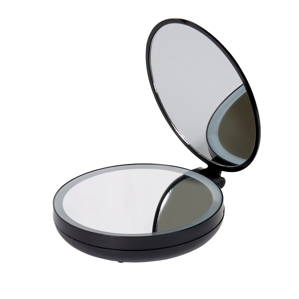 Miroir Double Rétractablesur Pied Rond Noir LED 5 Miroir Double Rétractablesur Pied Rond Noir LED – Image 5