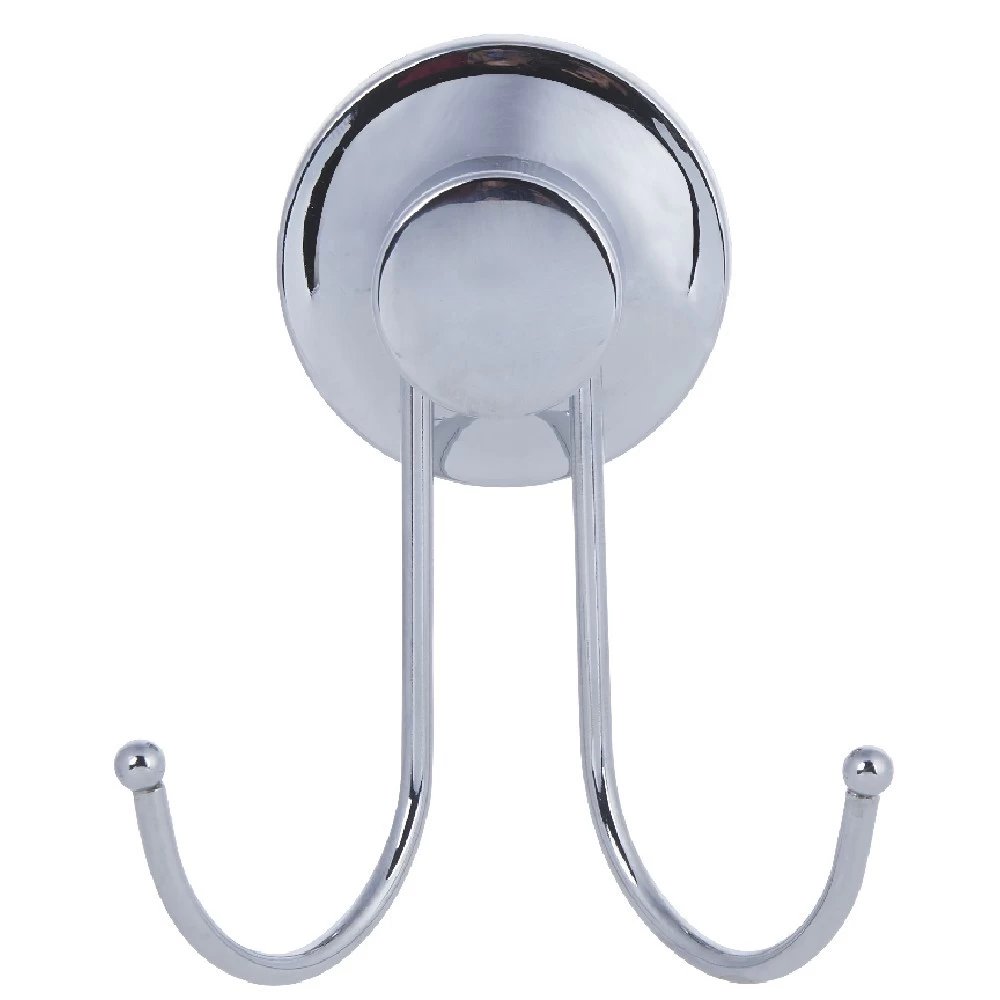 Crochet Double à Ventouse Inox Gris 3 Crochet Double à Ventouse Inox Gris – Image 3