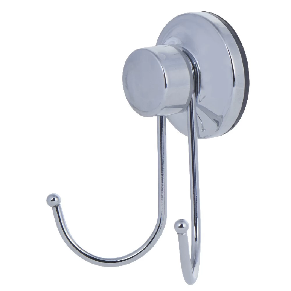 Crochet Double à Ventouse Inox Gris 2 Crochet Double à Ventouse Inox Gris – Image 2