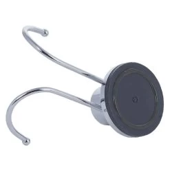 Crochet Double à Ventouse Inox Gris