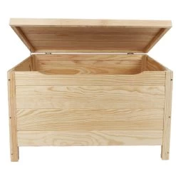 Coffre Bois Pin Massif à Monter Soi-même Grand Modèle