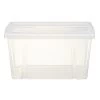 Boîte De Rangement Transparente Avec Couvercle 30L