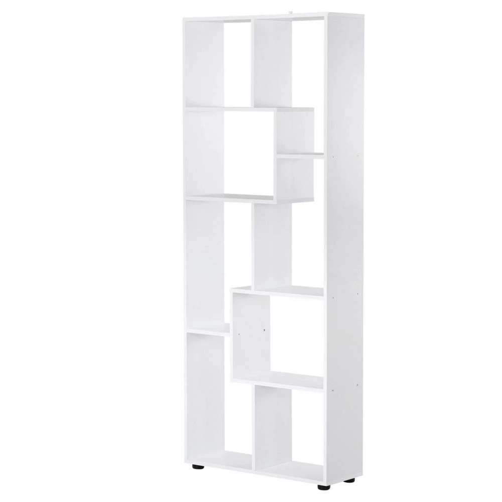Bibliothèque étagère Zig Zag Design Contemporain 70L X 24l X 178H Cm Panneaux Particules Blanc 3 Bibliothèque étagère Zig Zag Design Contemporain 70L X 24l X 178H Cm Panneaux Particules Blanc – Image 3