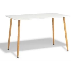 Table 4 à 6 Couverts Bergen Bois Clair Et Blanc -Vous ne pouvez pas battre les meubles. 533548