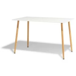 Table 4 à 6 Couverts Bergen Bois Clair Et Blanc -Vous ne pouvez pas battre les meubles. 533548 morePictures 3