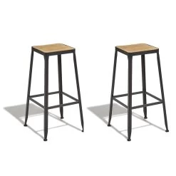 Tabouret De Bar Chicago Noir Et Bois X2 -Vous ne pouvez pas battre les meubles. 534019