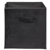 Panière Cubox Effet Velours 31x29x31cm Noir