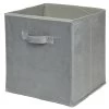 Panière Cubox Effet Velours 31x29x31cm Gris