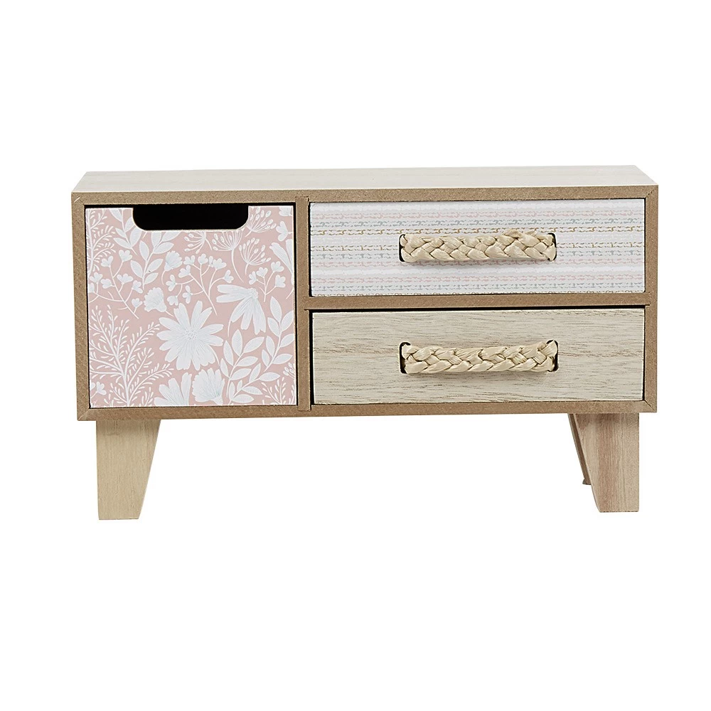 Mini Boîte De Rangement Naturel Motif Florale Rose Et Blanc 4 Mini Boîte De Rangement Naturel Motif Florale Rose Et Blanc – Image 4