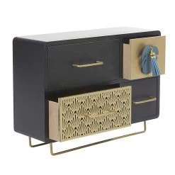 Mini Boîte De Rangement 4 Tiroirs Noir Et Or -Vous ne pouvez pas battre les meubles. 543525 morePictures 3