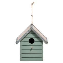 Nichoir à Oiseaux Mdf Pawulownia Vert Naturel