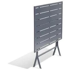 Table Pliante à Lattes Glasgow 4 Personnes Gris Ardoise -Vous ne pouvez pas battre les meubles. 544900 morePictures 02