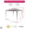 Tonnelle Carrée Florence Blanche 8,4 M²