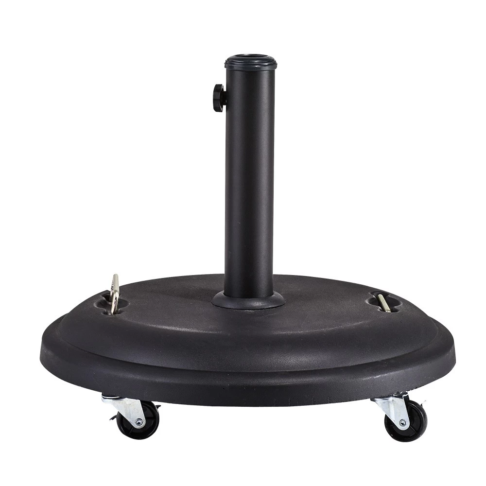 Pied De Parasol Rond En Béton Revêtement Plastique Noir 25 Kg 2 Pied De Parasol Rond En Béton Revêtement Plastique Noir 25 Kg – Image 2