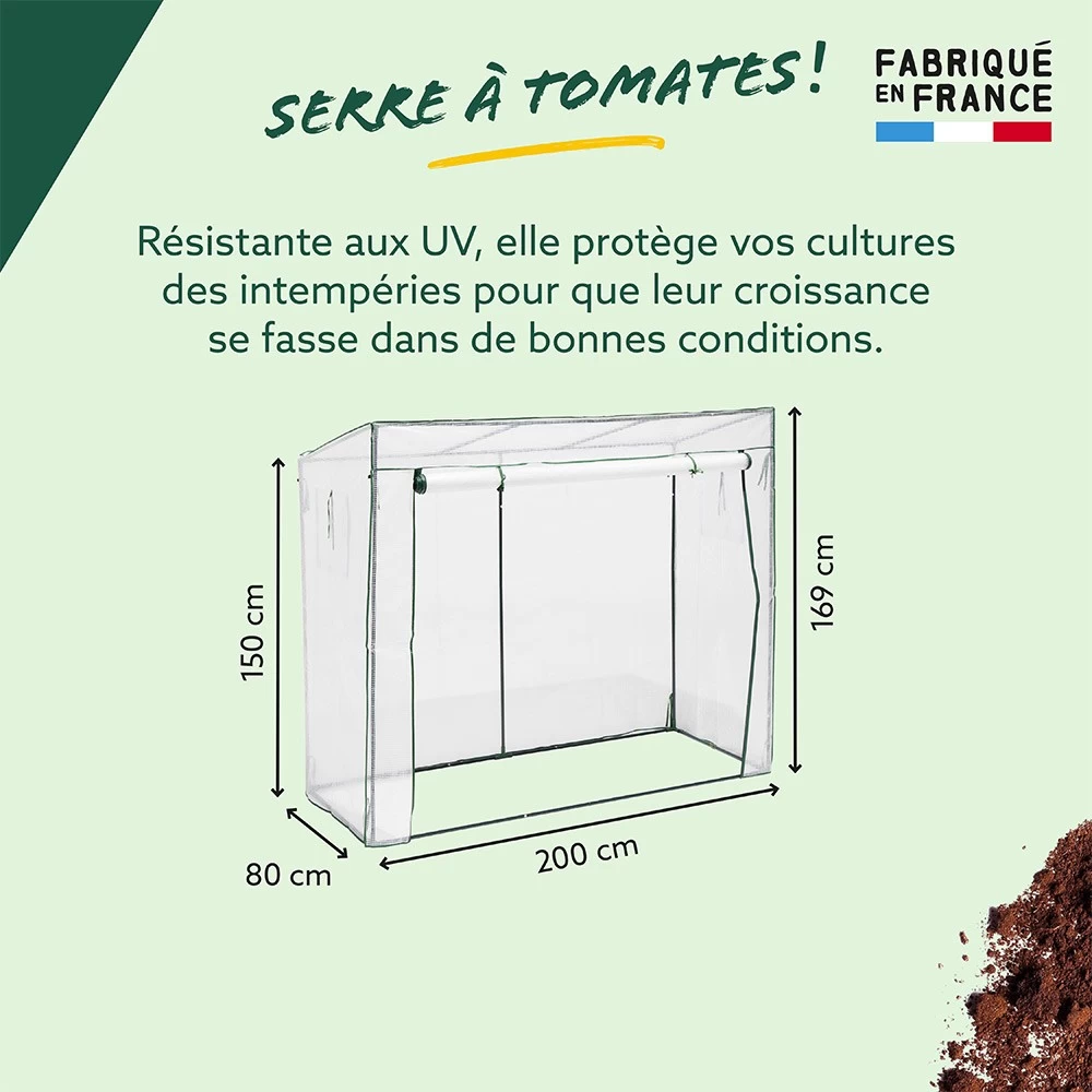 Serre à Tomates En Métal Avec Housse En Plastique 2 Serre à Tomates En Métal Avec Housse En Plastique – Image 2