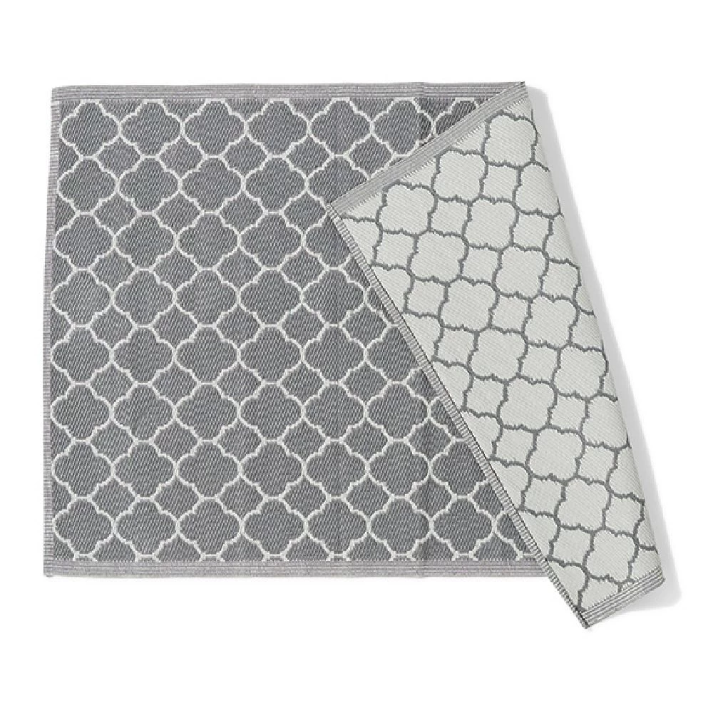 Tapis De Jardin India Motif Chevron Gris Et Blanc 3 Tapis De Jardin India Motif Chevron Gris Et Blanc – Image 3