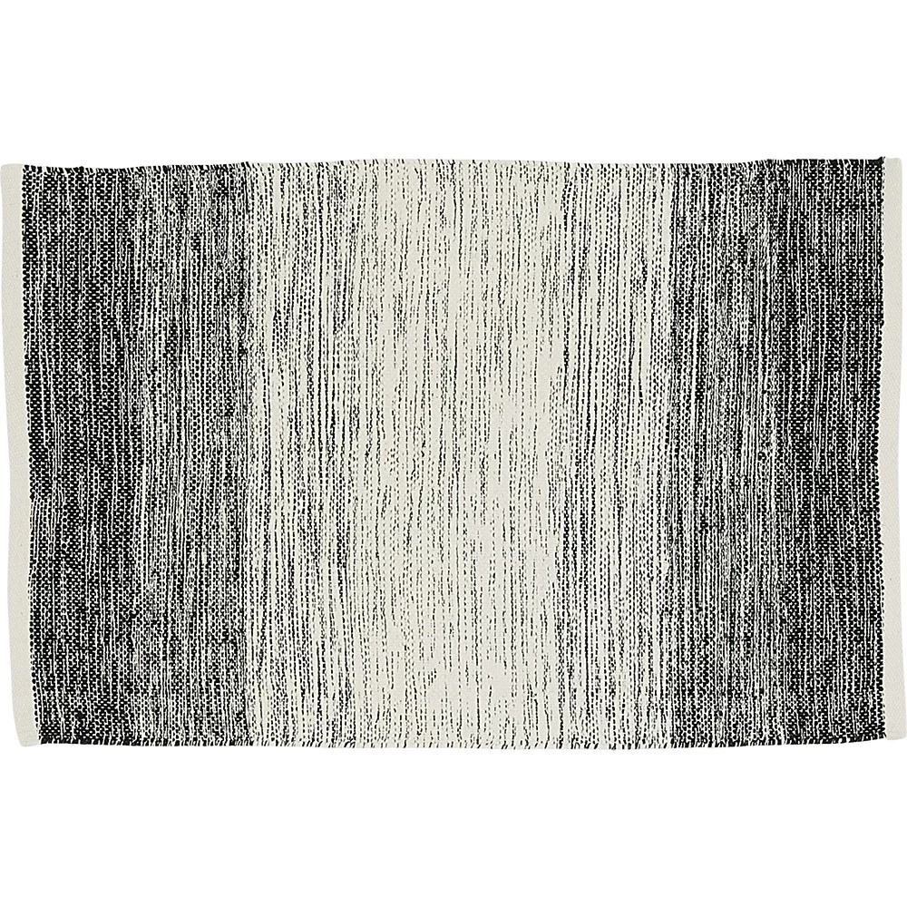 Tapis Rectangulaire Dégradé Rayure Blanche Et Noire 2 Tapis Rectangulaire Dégradé Rayure Blanche Et Noire – Image 2