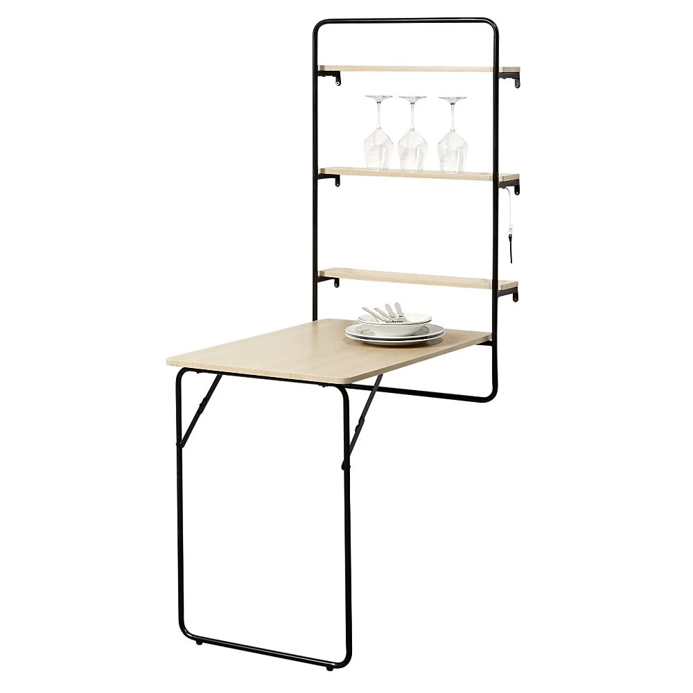 Table 3en1 Tableau Et étagères Noir Et Naturel 6 Table 3en1 Tableau Et étagères Noir Et Naturel – Image 6