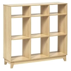 Étagère 9 Compartiment Bois Dimensions: 102x29,7h96 Coul Nat