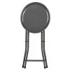 Tabouret Pliant Aiden Métal Et Pvc Gris L.30 X P.35 X H.45 Cm