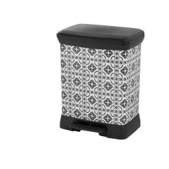 Poubelle à Pédale Motif Carreaux De Ciment 30 L -Vous ne pouvez pas battre les meubles. 552201 morePictures 02