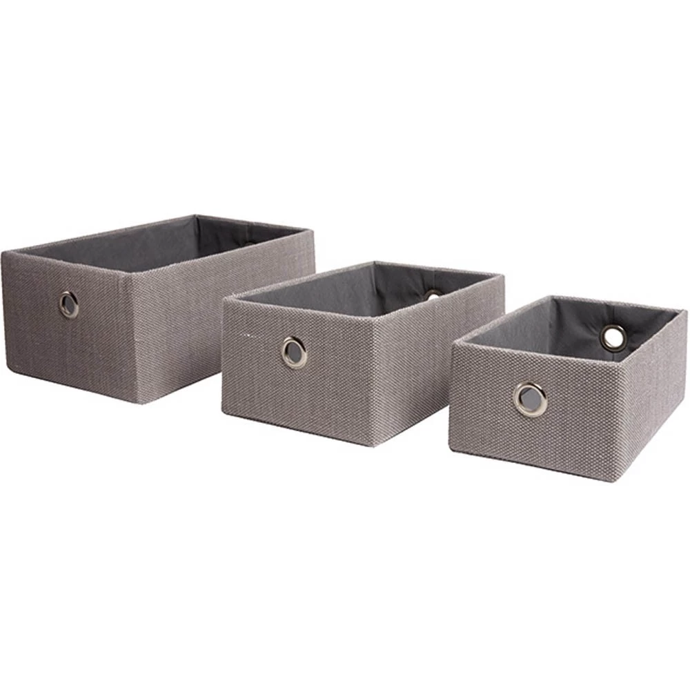 Panière Déco Encastrable Grise X3 2 Panière Déco Encastrable Grise X3 – Image 2