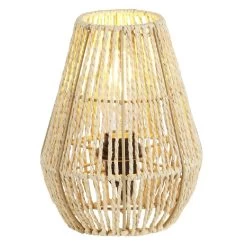 Lampe De Chevet Avec Abat Jour En Cordage Imitation Jute Naturel