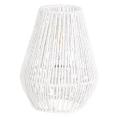 Lampe De Chevet Avec Abat Jour En Cordage Imitation Jute Blanc