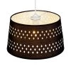 Suspension Avec Abat Jour Noir à Motifs Ajourés Losanges