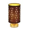 Lampe De Chevet Avec Abat Jour Noir Ajouré Et Base Dorée