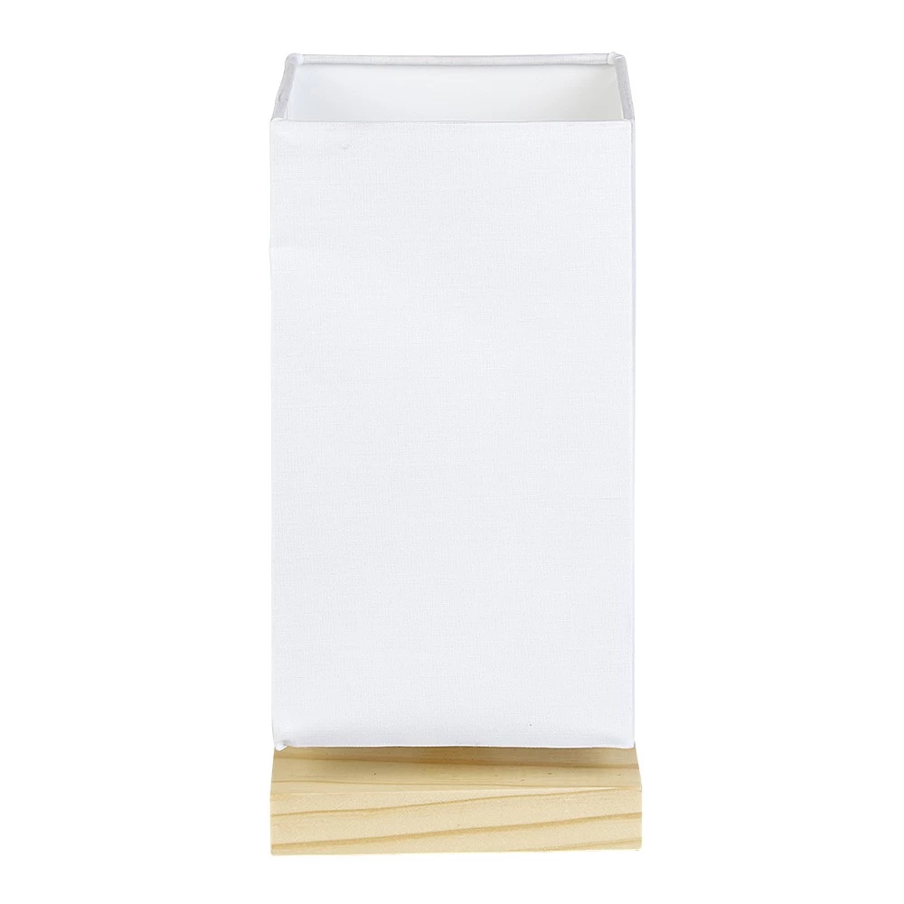 Lampe De Chevet Abat Jour Blanc Sur Base Carrée En Pin Naturel 1 Lampe De Chevet Abat Jour Blanc Sur Base Carrée En Pin Naturel