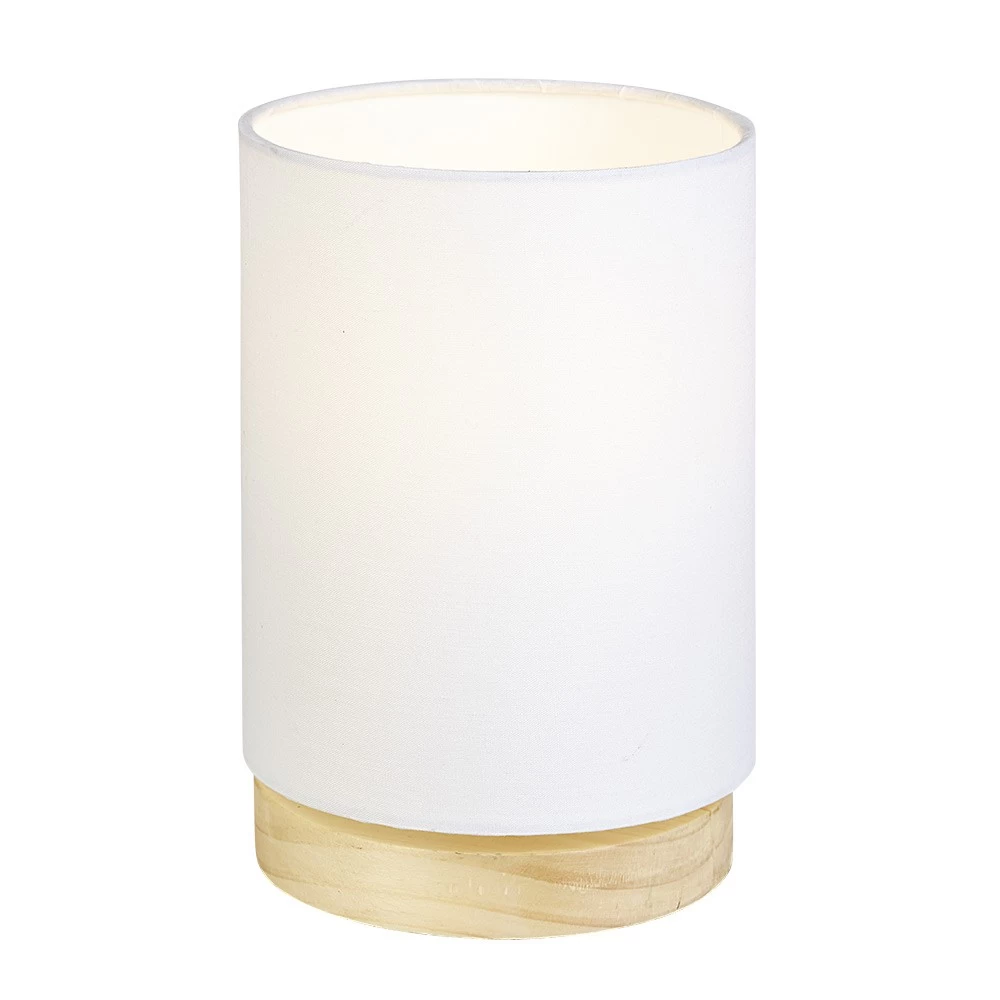 Lampe De Chevet Abat Jour Blanc Sur Base Ronde En Pin Naturel 1 Lampe De Chevet Abat Jour Blanc Sur Base Ronde En Pin Naturel