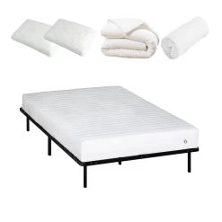 OLYMPE LITERIE | Pack Prêt à Dormir Egio 140x190 Cm | Matelas Latex Like + Sommier Métal + Accessoires -Vous ne pouvez pas battre les meubles. 55766d401cda2793e9f33f907d948c29 none 719e54dd6bee9a856db1f8ed69ef06b6 719e54d