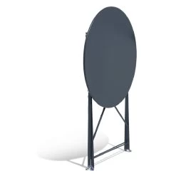 Table De Jardin Ronde RIO Pliante 2 Personnes Métal Gris -Vous ne pouvez pas battre les meubles. 558003 morePictures 03