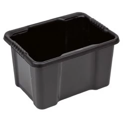 Bac Plastique Recyclé Noir 16L